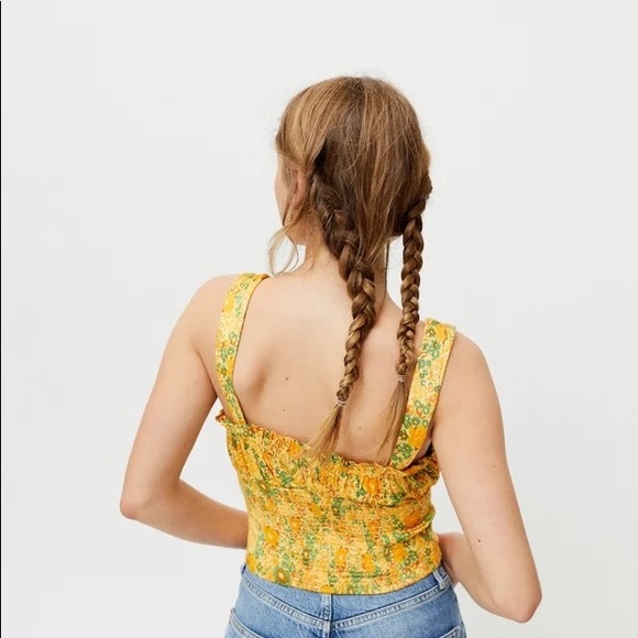 NWT UO Valentina Cropped Bustier Tank 💛 - Picture 2 of 4